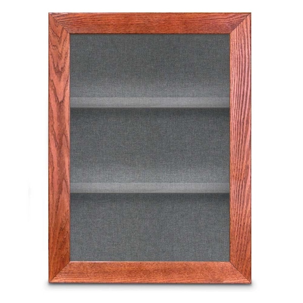 Outdoor Enclosed Combo Board, 42"x32", Black Frame/Black Porc & Cobalt